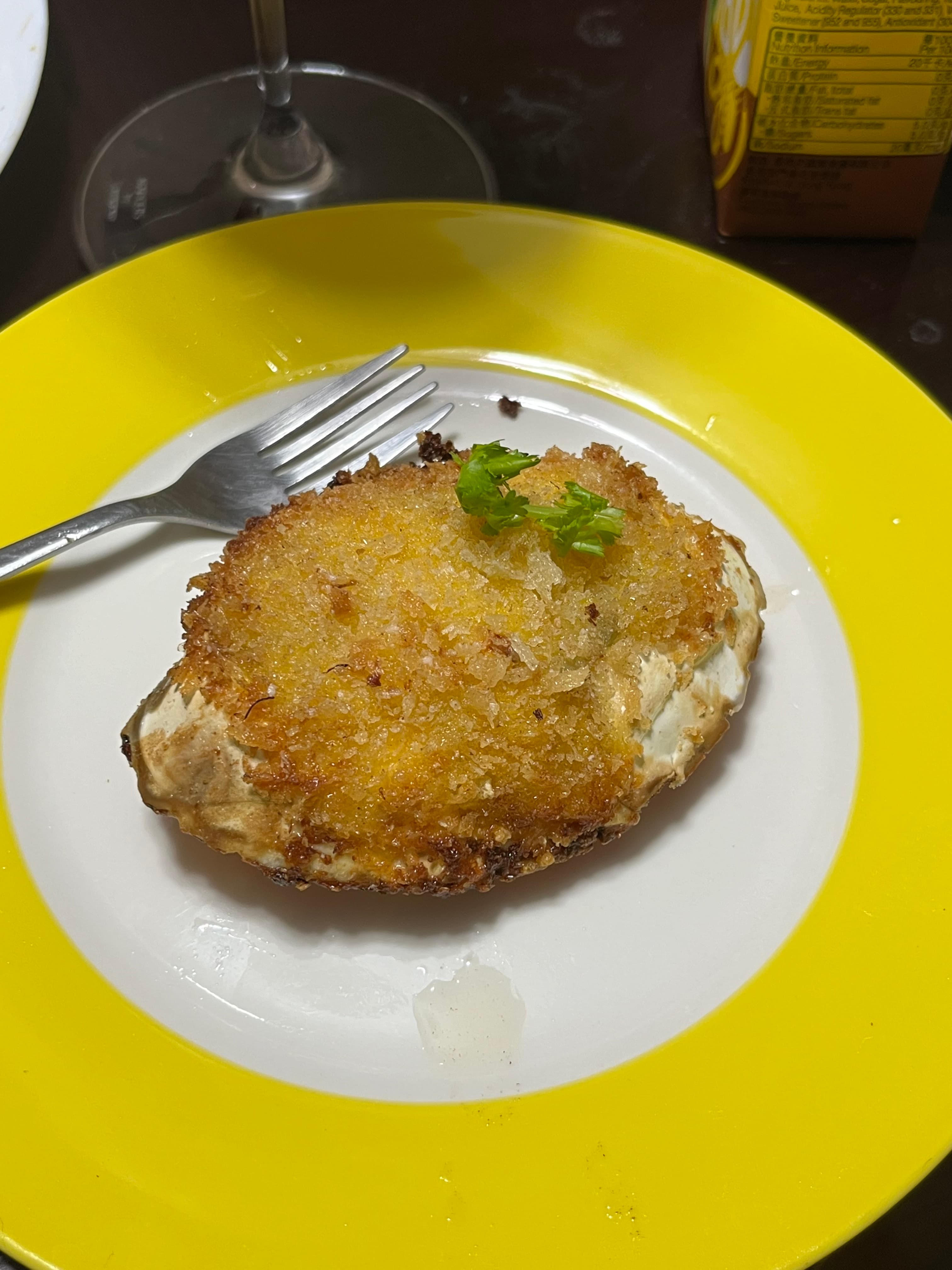 Baked stuffed crab shell