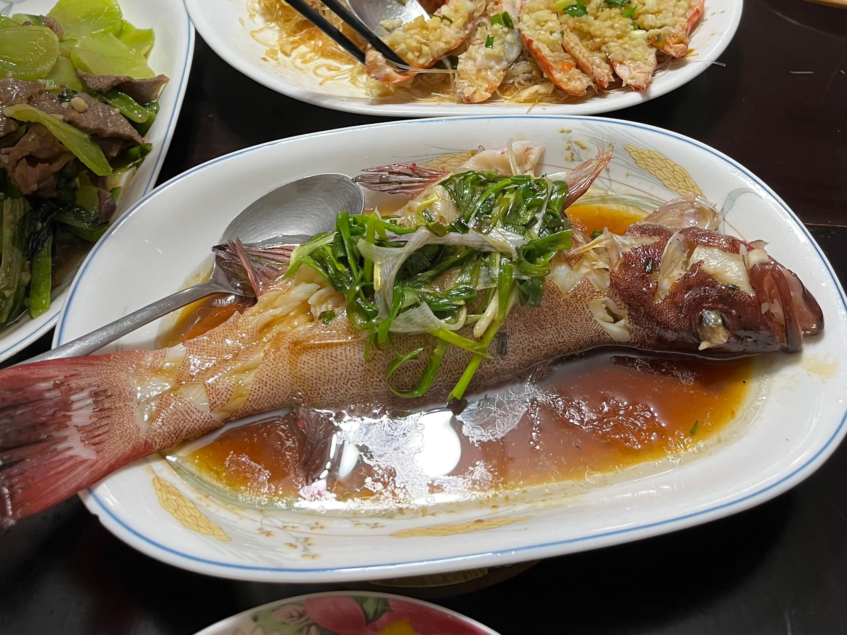 Steamed catch of the day